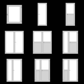 アルミ框ドアの種類